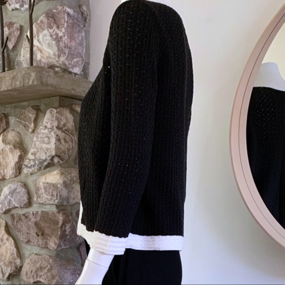 KATE HILL Cardigan Black/Cream Size Small - Picture 11 of 13